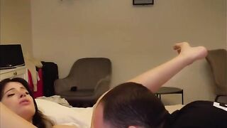 A couple enjoying romantic and passionate sex right at home