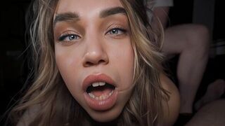 Babe went from orgasm to trembling, eyes rolling back
