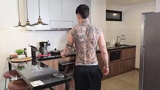 The coffee got cold while the steaming-hot MILF finished