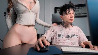 The girl was very bored without her boyfriend and started to rub herself