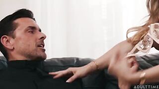 I fucked her on the couch and finished on her tits
