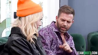 I sat a stunning blonde down on my cock, and her moans grew louder than my thoughts
