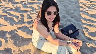 An empty beach isn't the perfect spot for an intimate moment