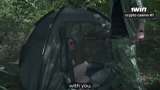 A man knows the exact spot without a GPS, even in the forest