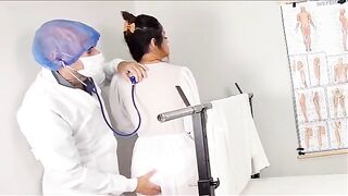 The man gave his place to another at the doctor's desk
