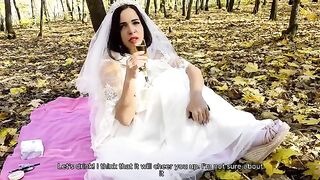 A white dress can be removed, but the cock should be kept for a start