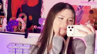 Skinny girl fucked in front of the mirror by her boyfriend