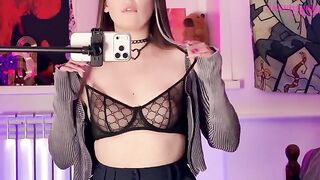 Skinny girl fucked in front of the mirror by her boyfriend