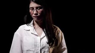 A stunning brunette's facial expressions during orgasm are simply captivating