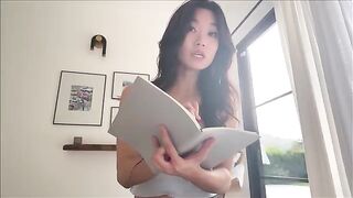 Asian step sister Lucy Mochi shares a bed with her nerdy stepbrother in this steamy family therapy scene