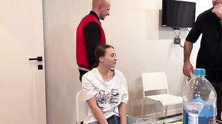 Girl was fucked by three guys to settle her financial issues
