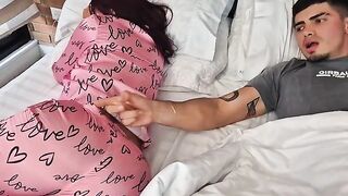 A naughty girl gets fucked by her best friend at home until she comes