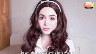 The girl played a doll for her lover and he fucked her hard
