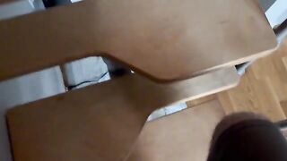 An 18-year-old cute girl sat on top and moved her hips