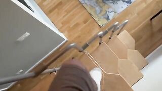 An 18-year-old cute girl sat on top and moved her hips