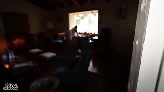 While grandparents are at the cottage, we have fun in the bedroom, using each other freely