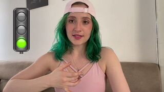 A girl gets horny and plays with her favorite dildo