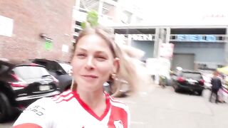 A girl would do anything for her favorite soccer team