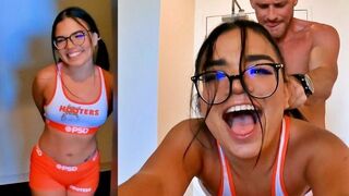 He grabbed the hair of an 18-year-old Hooters waitress and fucked her hard