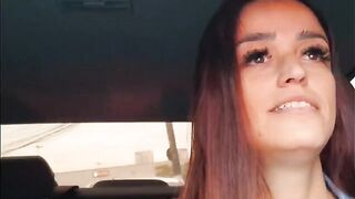 The girl showed her holes to the guy, he took her passionately in the car