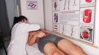 The doctor checks the patient’s progress more intimately now