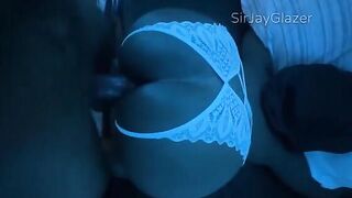 A man held the girl by the hips and fucked her in doggy style
