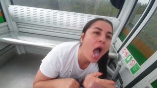 I was caught fucking in the cable car of Medellin, Colombia, an exhibitionist thrill!