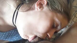 A girl gets a lot of pleasure from anal sex and cum