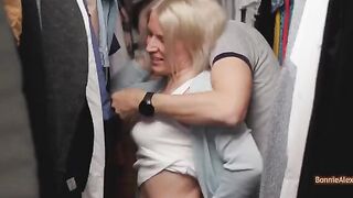 Real couple has spontaneous sex in the dressing room