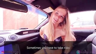 The beautiful girl fell in love and fucked in the car