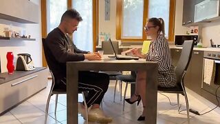 Italian consultant gets seduced by client and fucked in her office