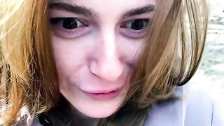 A pathetic whore filmed in a casting session
