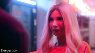 Skinny babe Kenzie gets fucked in public place