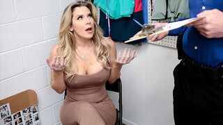 A hot MILF, Kayla Paige, got caught shoplifting and had to undress